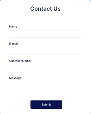 Blue Sky Contact Form Template