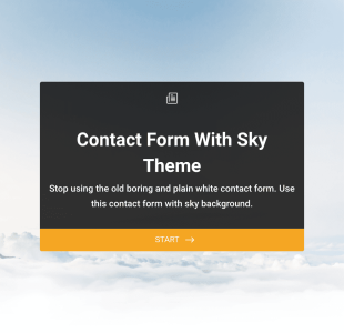Blue Sky Contact Form Template