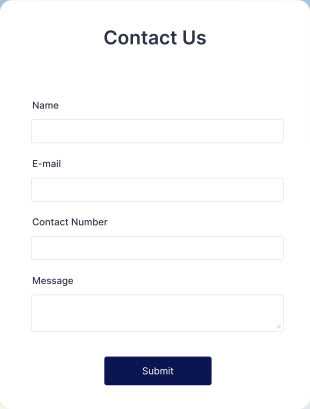 Blue Sky Contact Form Template