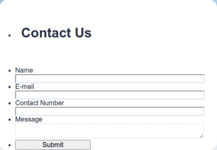 Blue Sky Contact Form Template