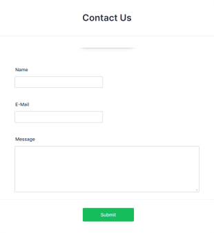 Contact Form With Vanilla Theme Form Template