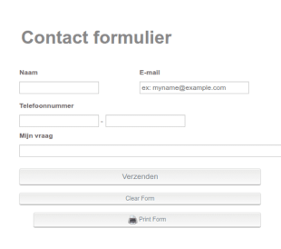 Contact Formulier