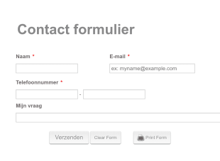 Contact Formulier Form Template