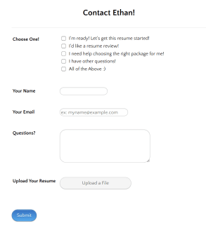Contact Me TRD Form Template