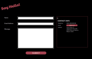 Contact Page Black And Responsive Form Template