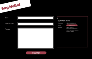 Contact Page Black And Responsive Form Template