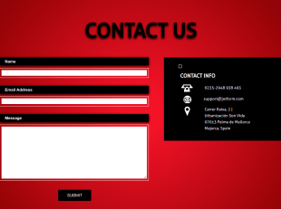 Contact Page Red And Responsive Form Template