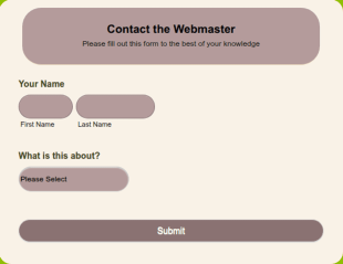 Contact The Webmaster Form 3