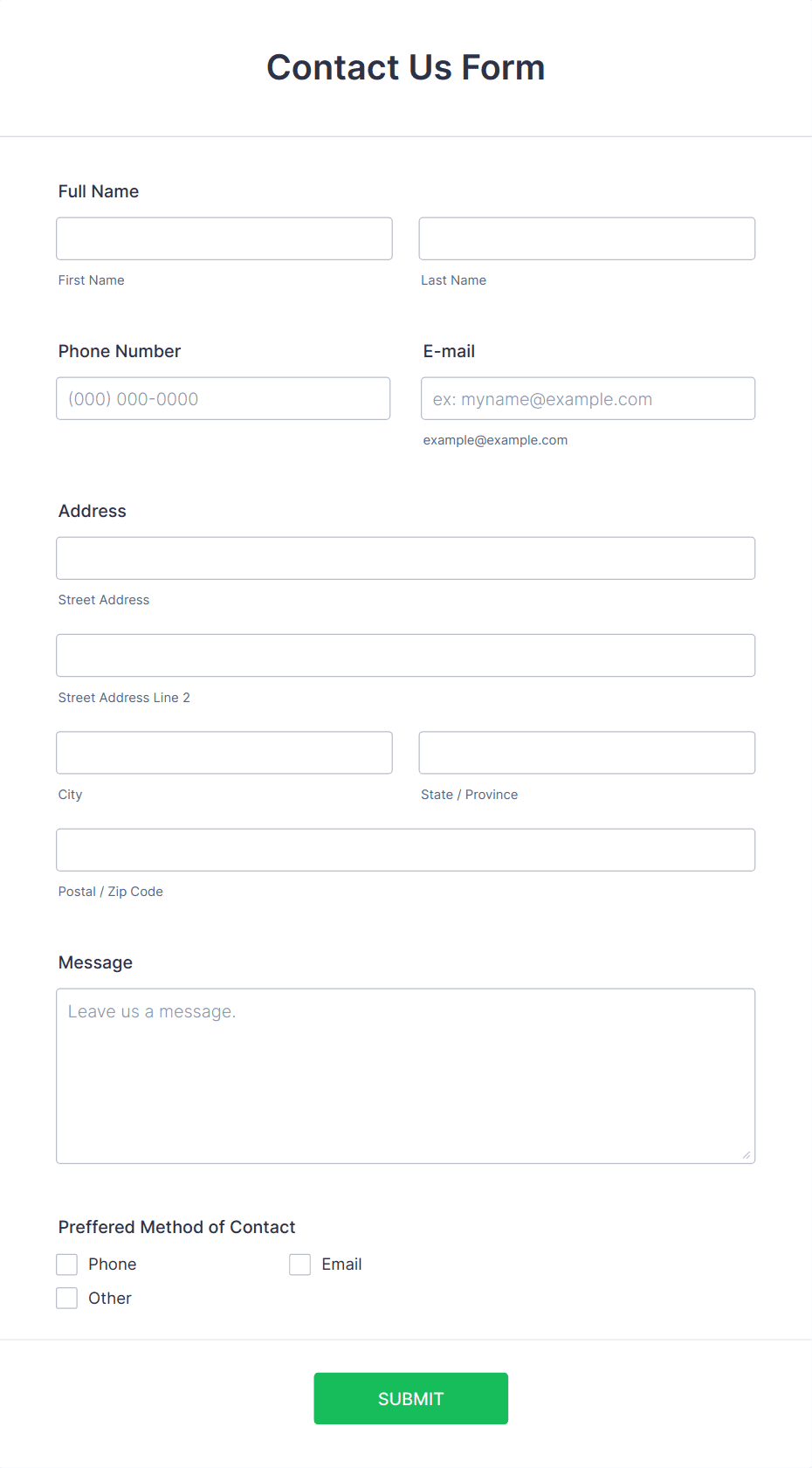 Contact Us Form Template | Jotform