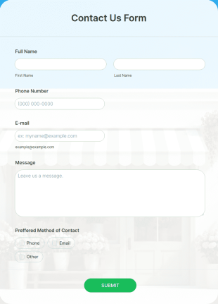 Contact Us Form Template