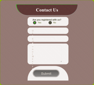 Contact Us Grid Frame Theme Form Template