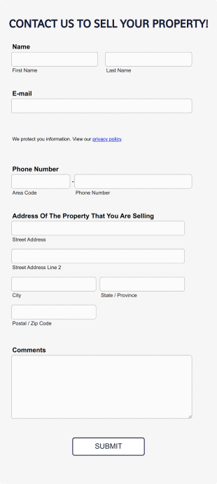 Contact Us To Sell Your House Form Template