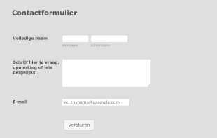 Contactformulier