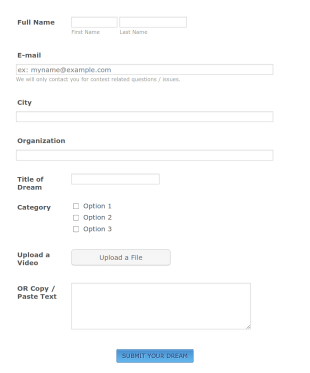 Contest Registration Form Template