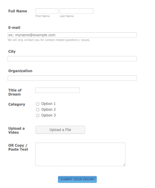 Contest Registration Form Template
