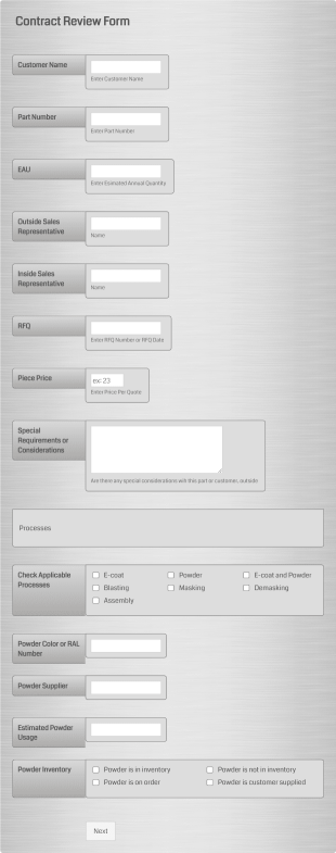 Contract Review Form Template