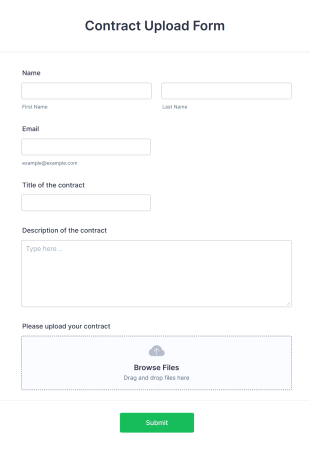 Contract Upload Form Template
