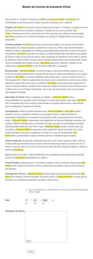 Contrato De Assistente Virtual