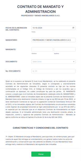 Contrato De Mandato Y Administracion