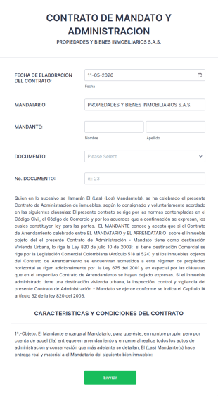 Contrato De Mandato Y Administracion