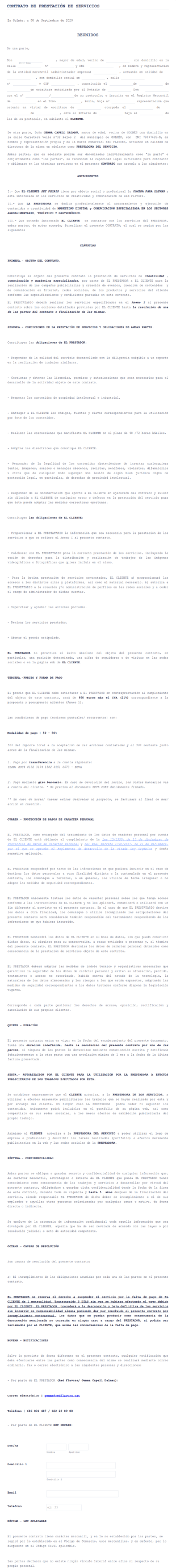 Contrato De Prestación De Servicios