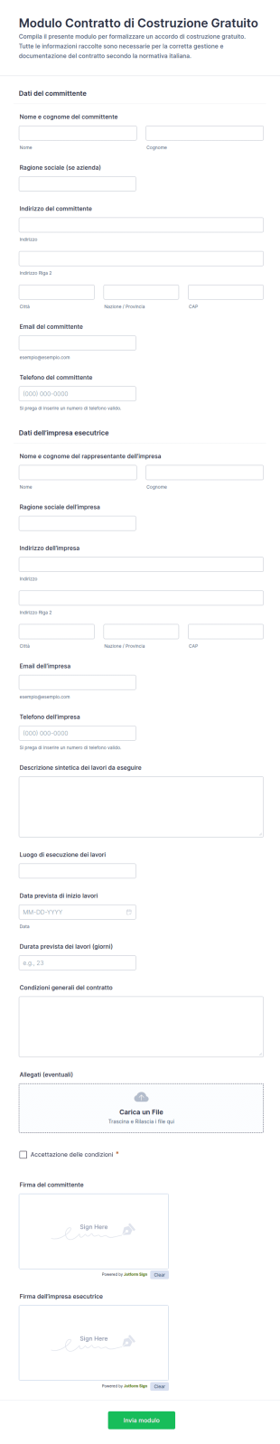 Contratto Di Costruzione Formale