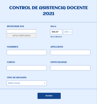 Control De Asistencia Docente 2021