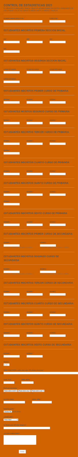 Control De Estadisticas