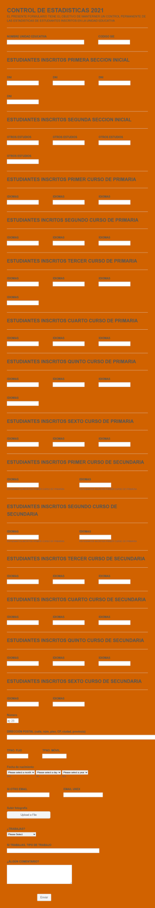 Control De Estadisticas