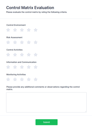 Control Matrix Evaluation Form Template