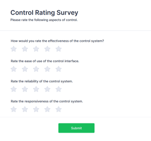 Control Rating Survey Form Template