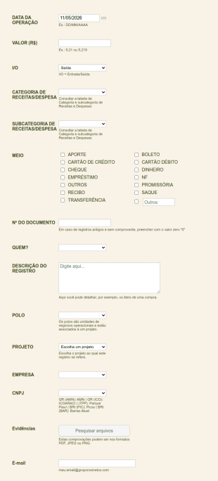 Controle De Despesas Dos Polos 2021