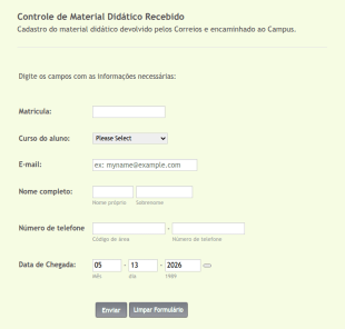Controle De Material Didático Recebido