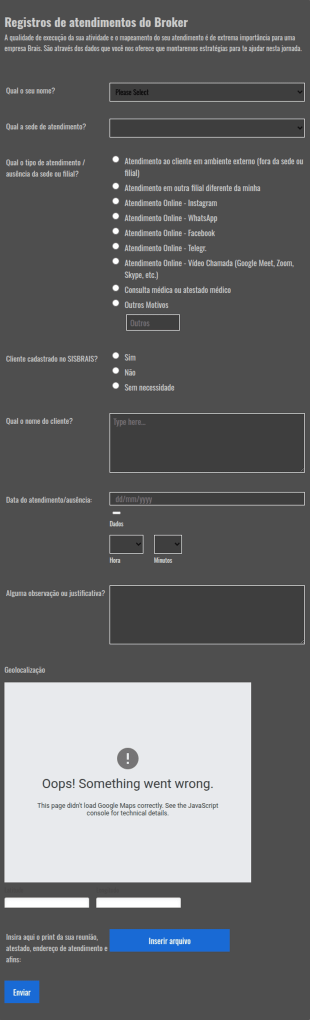Controles De Atendimentos E Ausência Supervisão Do Setor Comercial