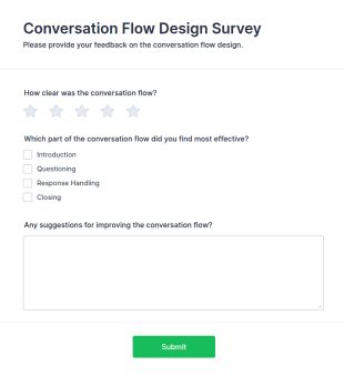 Conversation Flow Design Survey Form Template