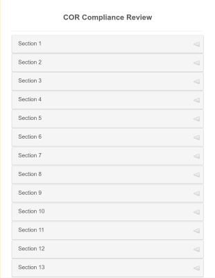 COR Compliance Review Form Template