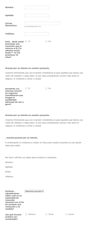 Cotización De Inversión Inmobiliaria Form Template