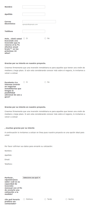 Cotización De Inversión Inmobiliaria