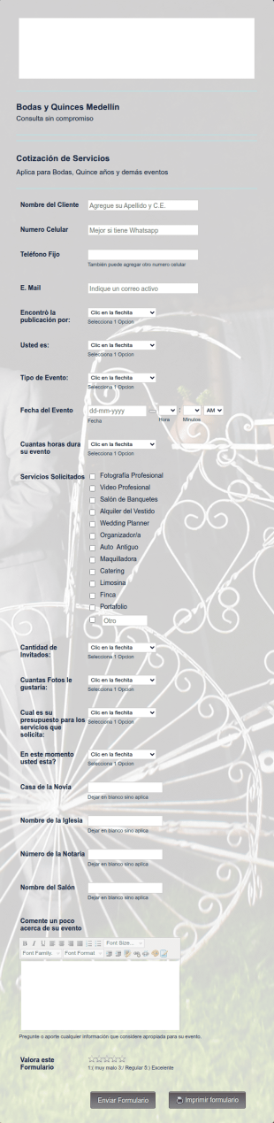 Cotización De Servicios