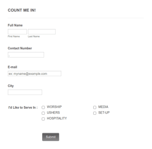 Count Me In! Form Template