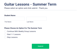 Course Enquiry Form Template