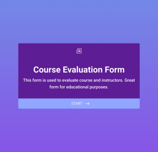 Course Evaluation Form Template