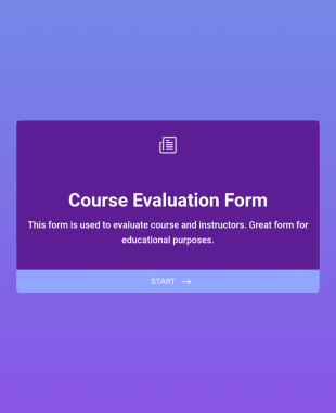 Course Evaluation Form Template