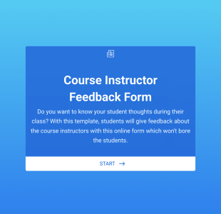Course Instructor Feedback Form Template