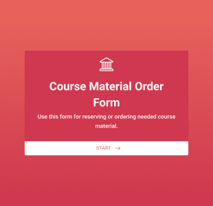 Course Material Order Form Template