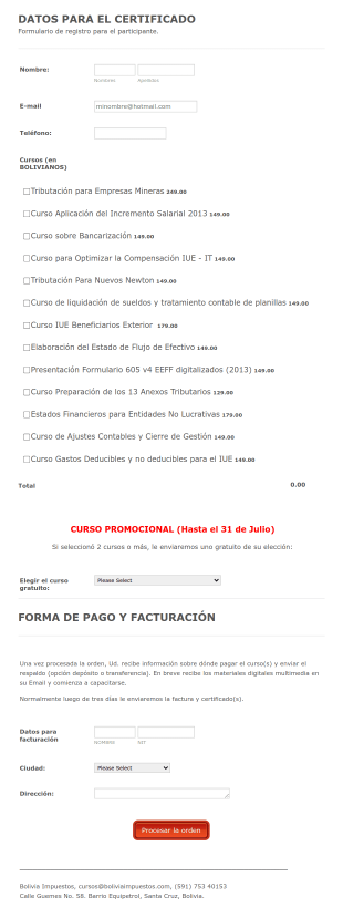 Course Registration Form In Spanish Form Template