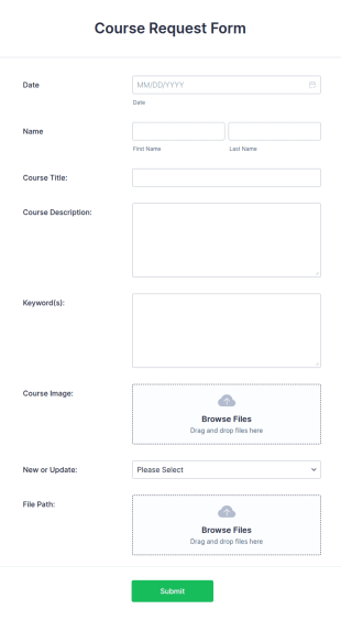 Course Request Form Template