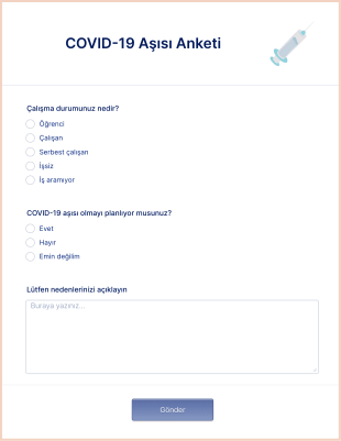 COVID 19 Aşısı Anketi Form Template