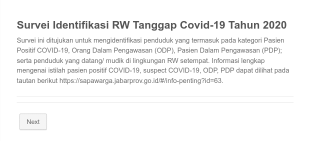 COVID 19 Diagnosis Survey In Indonesian Form Template