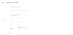 COVID 19 Ekipman Sipariş Form Şablonu